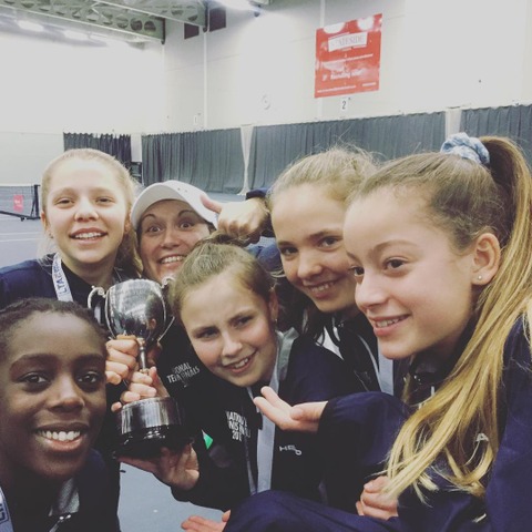 Queenswood Tennis Team with the National Championship trophy